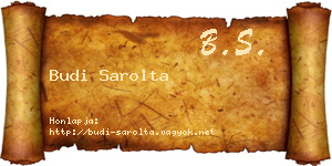 Budi Sarolta névjegykártya
