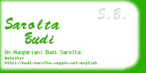 sarolta budi business card